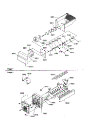 Ice Bucket Auger / Ice Maker parts for Amana Side-By-Side Refrigerator SZD26VE-P1315207WE from AppliancePartsPros.com