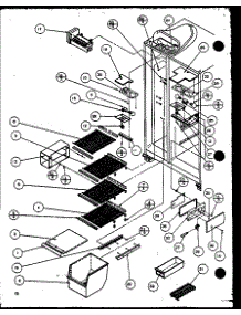 Crushed Ice Bucket (Szd27kbw / P1101203ww) (Szd27kbl / P1101203wl) parts for Amana Side-By-Side Refrigerator SZD27KL-P1101202WL from AppliancePartsPros.com