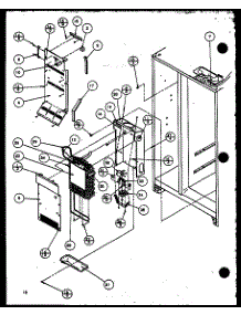 Evaporator And Air Handling parts for Amana Side-By-Side Refrigerator SZD27KPW-P1101205WW from AppliancePartsPros.com
