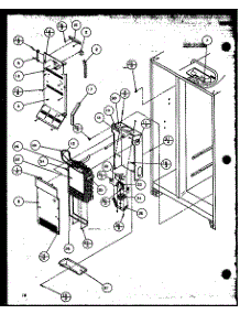 Evaporator And Air Handling parts for Amana Side-By-Side Refrigerator SZD27MPW-P1124306WW from AppliancePartsPros.com