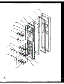 Freezer Door (Szd27nl / P1162404wl) (Szd27nw / P1162404ww) (Szd27ne / P1162404we) (Szd27ne / P1162410we) (Szd27nl / P1162410wl) (Szd27nw / P1162410ww) parts for Amana Side-By-Side Refrigerator SZD27NL-P1162410WL from AppliancePartsPros.com