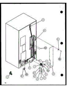 Cabinet Back parts for Amana Side-By-Side Refrigerator SZDE20K-P1102501W from AppliancePartsPros.com