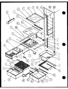 Refrigerator Shelving And Drawers parts for Amana Side-By-Side Refrigerator SZDE20K-P1117601W from AppliancePartsPros.com