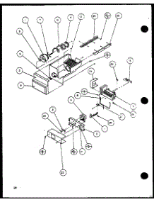 Ice Bucket And Ice Maker parts for Amana Side-By-Side Refrigerator SZDE20K-P1117601W from AppliancePartsPros.com