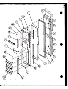 Freezer Door parts for Amana Side-By-Side Refrigerator SZDE20KB-P1102502W from AppliancePartsPros.com