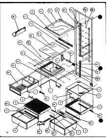 Refrigerator Shelving And Drawers parts for Amana Side-By-Side Refrigerator SZDE20KB-P1102502W from AppliancePartsPros.com