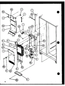 Evaporator And Air Handling parts for Amana Side-By-Side Refrigerator SZDE20KB-P1102502W from AppliancePartsPros.com