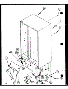 Drain And Rollers parts for Amana Side-By-Side Refrigerator SZDE20KB-P1102502W from AppliancePartsPros.com