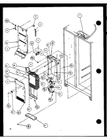 Evaporator And Air Handling parts for Amana Side-By-Side Refrigerator SZDE20KP-P1117603W from AppliancePartsPros.com