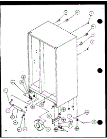 Drain And Rollers parts for Amana Side-By-Side Refrigerator SZDE20KP-P1117603W from AppliancePartsPros.com