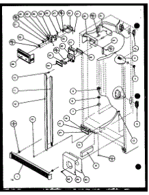 Refrigerator / Freezer Controls And Cabinet Part parts for Amana Side-By-Side Refrigerator SZDE25K-P1102510W from AppliancePartsPros.com
