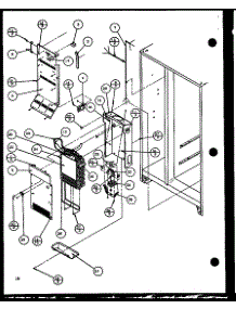 Evaporator And Air Handling parts for Amana Side-By-Side Refrigerator SZDE25K-P1102510W from AppliancePartsPros.com
