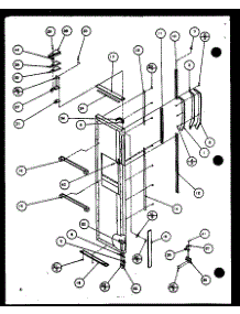 Freezer Door parts for Amana Side-By-Side Refrigerator SZDE25KB-P1116802W from AppliancePartsPros.com