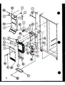 Evaporator And Air Handling parts for Amana Side-By-Side Refrigerator SZDE25KB-P1116802W from AppliancePartsPros.com