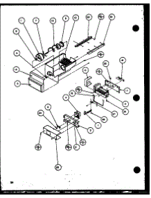 Ice Bucket And Ice Maker parts for Amana Side-By-Side Refrigerator SZDE25KB-P1116802W from AppliancePartsPros.com