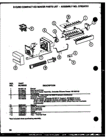 Ice Maker parts for Amana Side-By-Side Refrigerator SZDE25KB-P1116802W from AppliancePartsPros.com