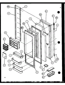 Refrigerator Door parts for Amana Side-By-Side Refrigerator SZDE25KP-P1102512W from AppliancePartsPros.com