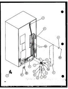 Cabinet Back (Szde25kb / P1102511w) (Szde25kp / P1102512w) parts for Amana Side-By-Side Refrigerator SZDE25KP-P1102512W from AppliancePartsPros.com