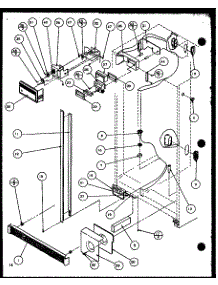 Refrigerator / Freezer Controls And Cabinet Part parts for Amana Side-By-Side Refrigerator SZDE27KL-P1110601WL from AppliancePartsPros.com