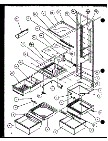 Refrigerator Shelving And Drawers parts for Amana Side-By-Side Refrigerator SZDE27KPL-P1110603WL from AppliancePartsPros.com