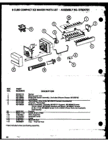 8 Cube Compact Ice Maker parts for Amana Side-By-Side Refrigerator SZDE27KPW-P1110603WW from AppliancePartsPros.com
