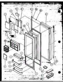 Refrigerator Door (Szde20mw / P1120301ww) (Szde20ml / P1120301wl) (Szde25mw / P1121201ww) (Szde25ml / P1121201wl) (Szde20mbw / P1120302ww) (Szde20mbl / P1120302wl) (Szde25mbw / P1121202ww) (Szde25mbl / P1121202wl) (Szde20mpw / P1120303ww) (Szde20mpl / P1120303wl) (Szde20mpe parts for Amana Side-By-Side Refrigerator SZDE27MPL-P1124403WL from AppliancePartsPros.com
