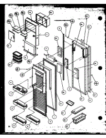Refrigerator Door (Szde27mw / P1124401ww) (Szde27ml / P1124401wl) (Szde27mbw / P1124402ww) (Szde27mbl / P1124402wl) (Szde27mpw / P1124403ww) (Szde27mpe / P1124403we) (Szde27mpl / P1124403wl) parts for Amana Side-By-Side Refrigerator SZDE27MPL-P1124403WL from AppliancePartsPros.com