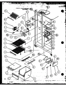 Freezer Shelving And Refrigerator Light parts for Amana Side-By-Side Refrigerator SZDE27MPL-P1124403WL from AppliancePartsPros.com