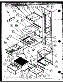 Refrigerator Shelving And Drawers (Szde20mw / P1120301ww) (Szde20ml / P1120301wl) (Szde20mbw / P1120302ww) (Szde20mbl / P1120302wl) (Szde20mpw / P1120303ww) (Szde20mpl / P1120303wl) (Szde20mpe / P1120303we) parts for Amana Side-By-Side Refrigerator SZDE27MPL-P1124403WL from AppliancePartsPros.com