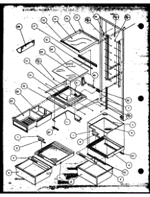 Refrigerator Shelving And Drawers (Szde25mw / P1121201ww) (Szde25ml / P1121201wl) (Szde25mbw / P1121202ww) (Szde25mbl / P1121202wl) (Szde25mpw / P1121203ww) (Szde25mpl / P1121203wl) (Szde25mpe / P1121203we) (Szde27mw / P1124401ww) (Szde27ml / P1124401wl) (Szde27mbw / P112440 parts for Amana Side-By-Side Refrigerator SZDE27MPL-P1124403WL from AppliancePartsPros.com