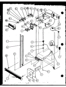 Refrigerator / Freezer Controls And Cabinet Parts parts for Amana Side-By-Side Refrigerator SZDE27MPL-P1124403WL from AppliancePartsPros.com