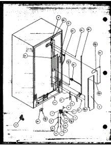 Cabinet Back parts for Amana Side-By-Side Refrigerator SZDE27MPL-P1124403WL from AppliancePartsPros.com
