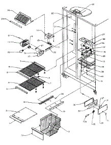 Freezer Shelving And Refrigerator Light parts for Amana Side-By-Side Refrigerator SZDE27N-P1162202W from AppliancePartsPros.com