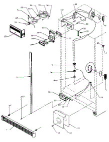 Refrigerator / Freezer Controls And Cabinet Parts parts for Amana Side-By-Side Refrigerator SZDE27N-P1162202W from AppliancePartsPros.com