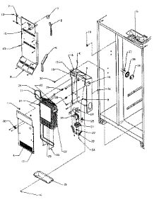 Evaporator And Air Handling parts for Amana Side-By-Side Refrigerator SZDE27N-P1162202W from AppliancePartsPros.com