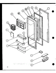 Refrigertor Door (Szi20k / P1102507w) parts for Amana Side-By-Side Refrigerator SZI20K-P1102507W from AppliancePartsPros.com