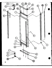 Refrigerator Door (Sbi20k / P1102509w) parts for Amana Side-By-Side Refrigerator SZI20K-P1102507W from AppliancePartsPros.com