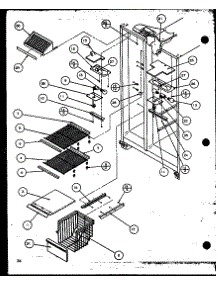 Freezer Shelving And Refrigerator Light (Sbi20k / P1102509w) parts for Amana Side-By-Side Refrigerator SZI20K-P1102507W from AppliancePartsPros.com