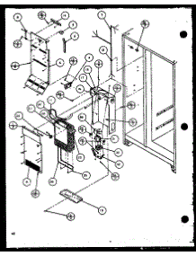 Evaporator And Air Handling (Sbi20k / P1102509w) parts for Amana Side-By-Side Refrigerator SZI20K-P1102507W from AppliancePartsPros.com