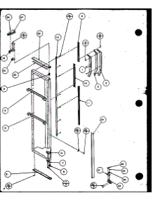 Freezer Door (Szi20k / P1117801w) parts for Amana Side-By-Side Refrigerator SZI20K-P1117801W from AppliancePartsPros.com
