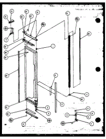 Freezer Door (Sbi20k / P1117802w) parts for Amana Side-By-Side Refrigerator SZI20K-P1117801W from AppliancePartsPros.com