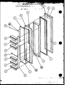 Freezer Door (Sbi20k / P1117802w) parts for Amana Side-By-Side Refrigerator SZI20K-P1117801W from AppliancePartsPros.com