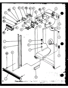 Refrigerator / Freezer Controls And Cabinet Parts (Sbi20k / P1117802w) parts for Amana Side-By-Side Refrigerator SZI20K-P1117801W from AppliancePartsPros.com