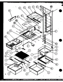 Ref Shelving And Drawers parts for Amana Side-By-Side Refrigerator SZI20MW-P1120101WW from AppliancePartsPros.com