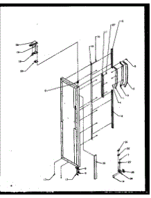 Freezer Door Hinge And Trim Parts parts for Amana Side-By-Side Refrigerator SZI20NE-P1162901WE from AppliancePartsPros.com