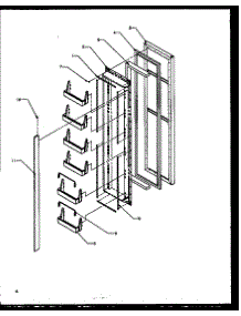 Freezer Door parts for Amana Side-By-Side Refrigerator SZI20NW-P1162901WW from AppliancePartsPros.com