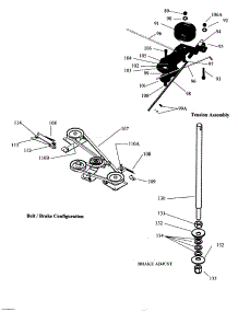 Tension Assembly / Belt / Brake parts for Swisher Mower Attachment T1144HSP from AppliancePartsPros.com