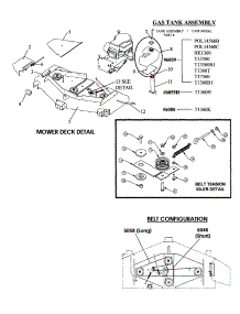 Gas Tank / Mower Deck / Belt parts for Swisher Mower Attachment T1360H from AppliancePartsPros.com
