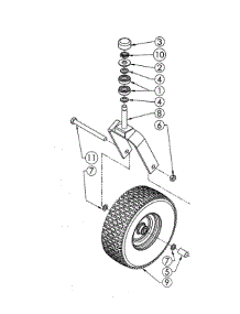 Caster / Wheel Assembly parts for Swisher Mower Attachment T14560B from AppliancePartsPros.com