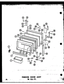 Freezer Door Assy 16 Cu. Ft. (T16j / P60236-9W) (T16j-C / P60236-9Wc) (T16j-Ag / P60236-9Wg) (T16j-A / P60236-9Wa) (Tr16j-C / P60236-10Wc) (Tr16j-A / P60236-10Wa) (Tr16j / P60236-10W) (Tr16j-Ag / P60236-10Wg) (Et16j-C / P60236-15Wc) (Et16j-A / P60236-15Wa) (Et16j / P60236-15W) parts for Amana Top-Mount Refrigerator T16J-P60236-9W from AppliancePartsPros.com